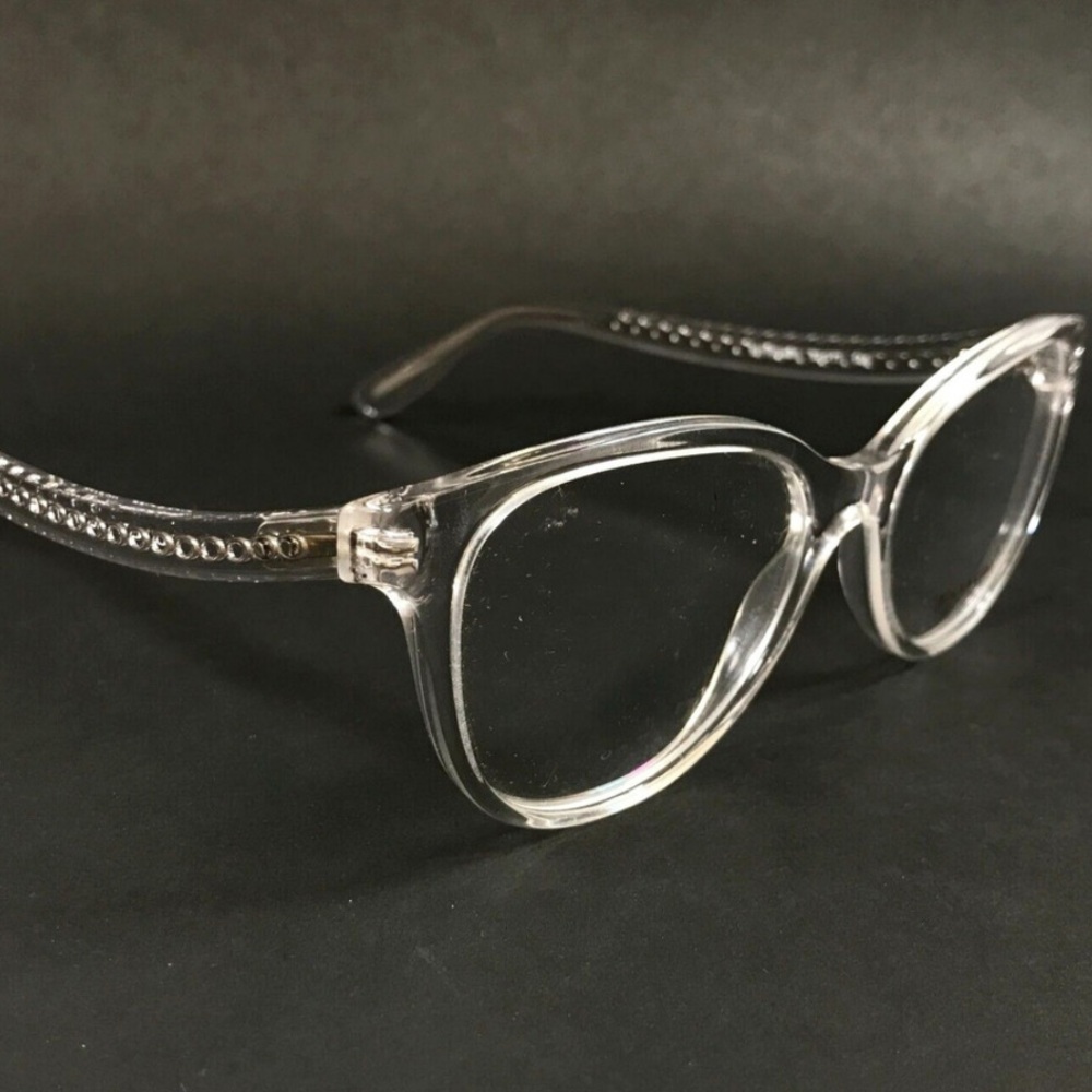 Coach Clear Eyeglasses HC 6177 5111 Crystal Rounded Cat Eye Frame 52 17 140 - Picture 8 of 15